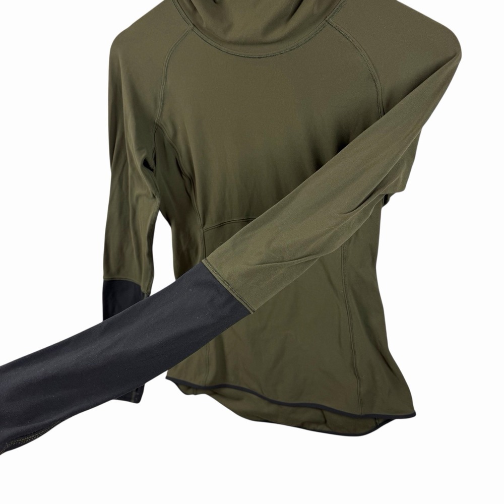 Lululemon Shape Up Dark Olive Black Pullover Nulu Sz 4 (approx)‎ - Picture 5 of 12